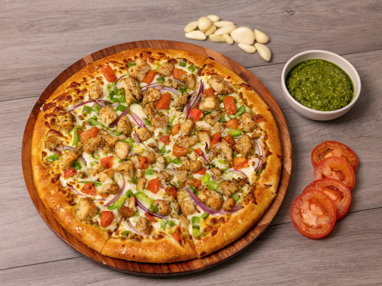 Pesto Chicken Pizza.