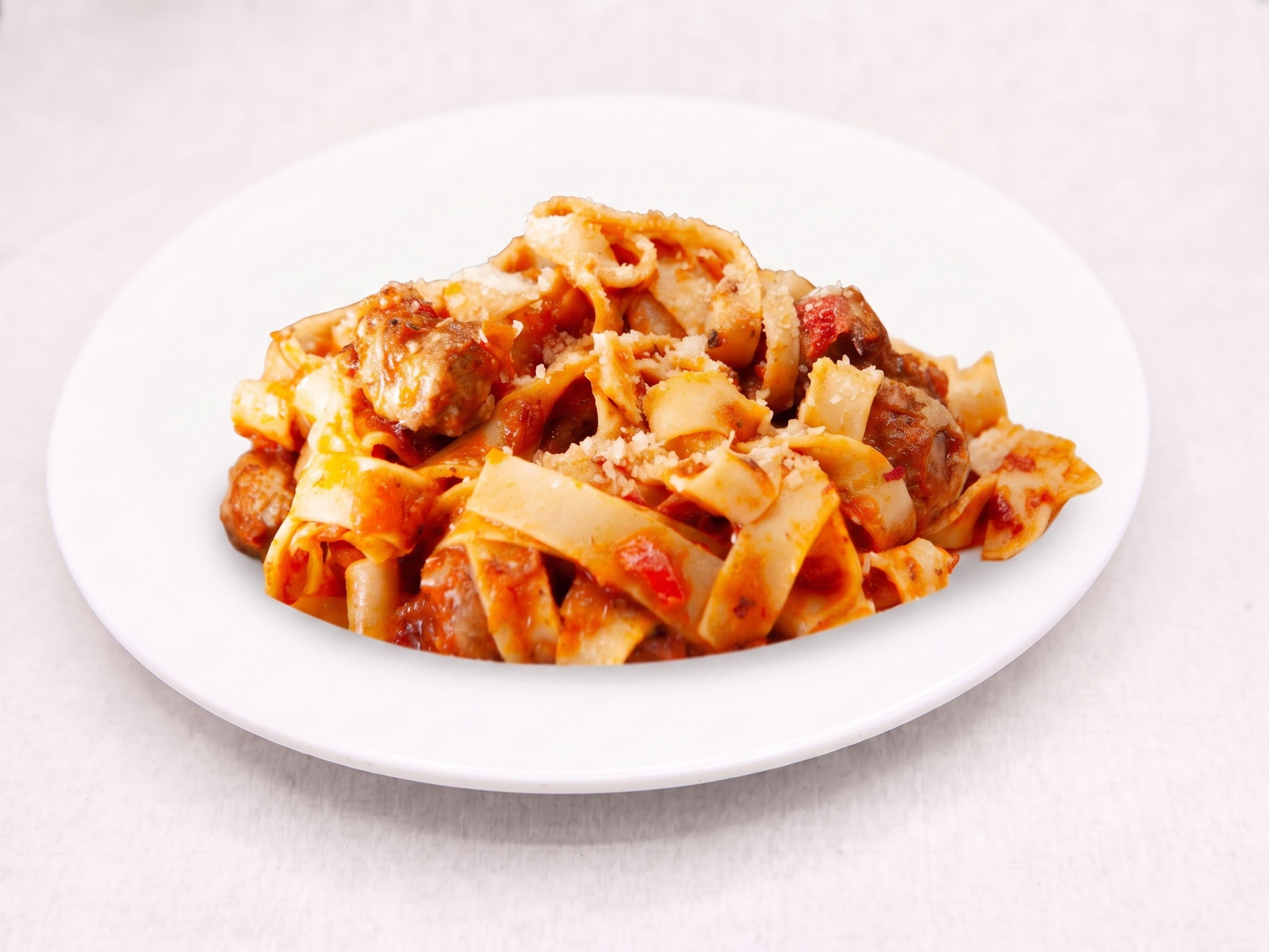 Spicy Fettuccine Sausage.