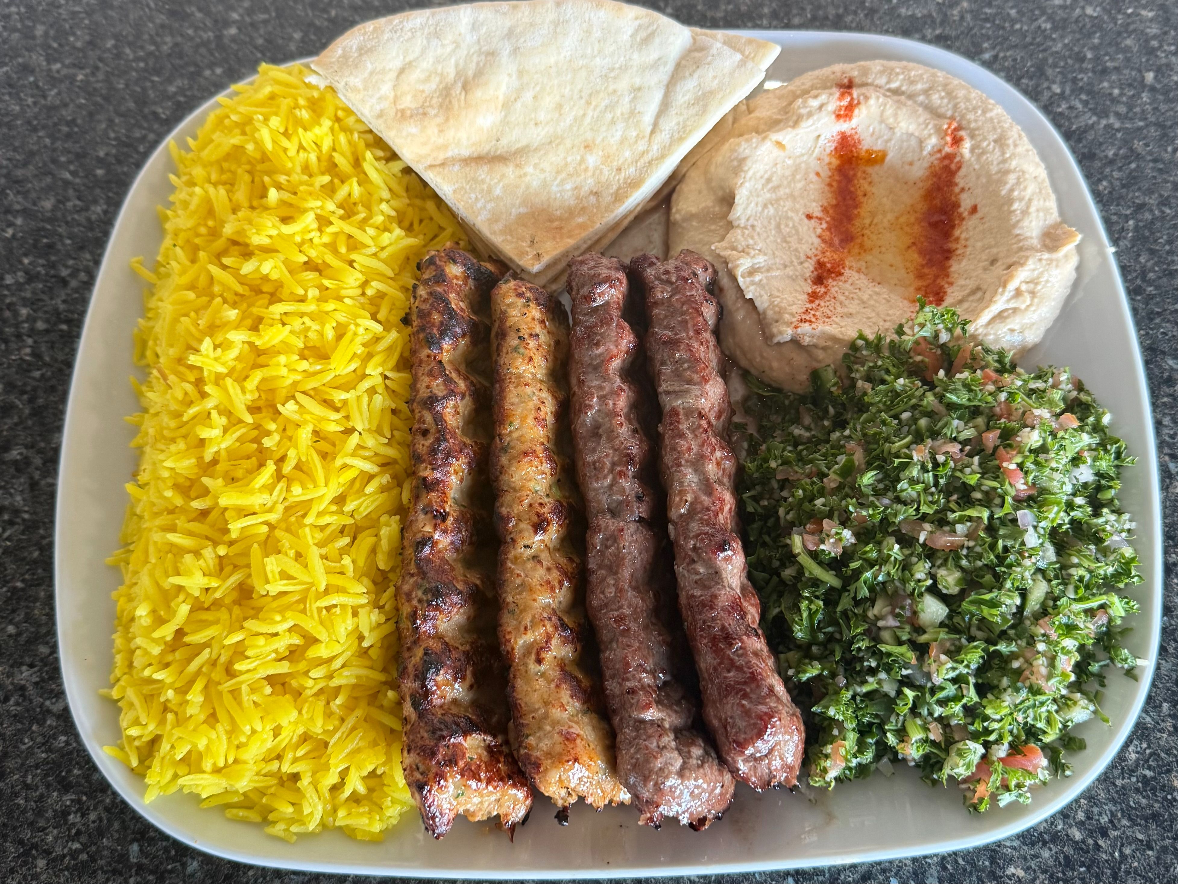 2 Beef Kabob 2 Chicken Kabob