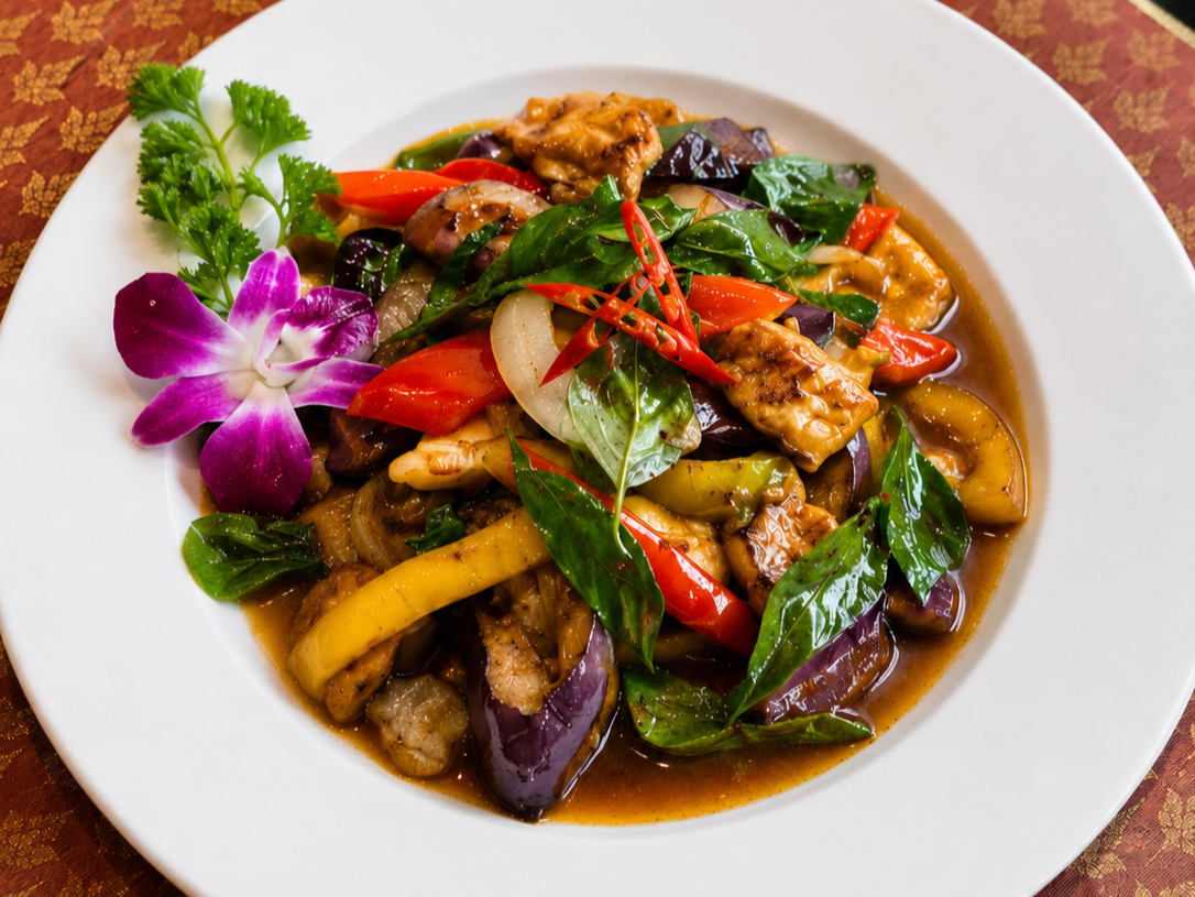 Basil Nasubi Eggplants.
