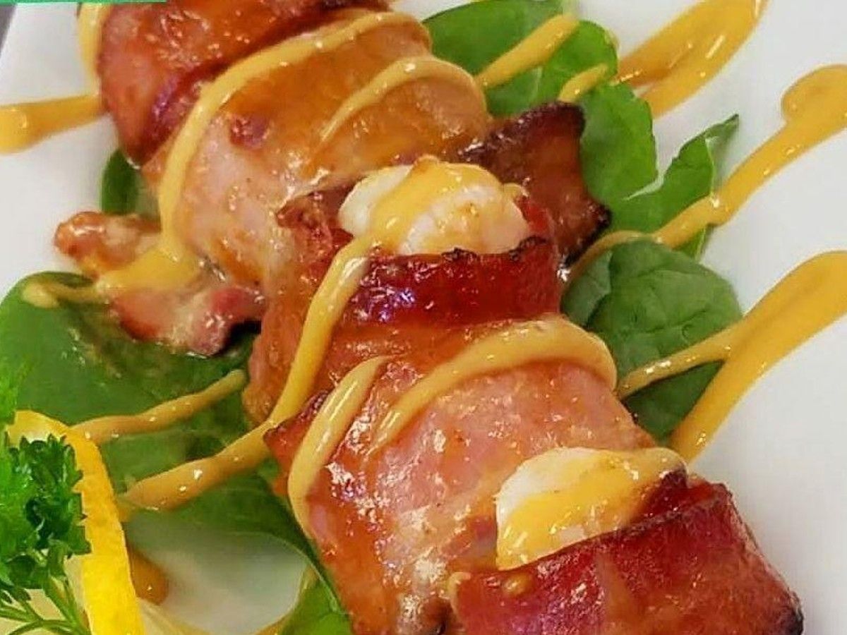 Turkey Bacon Wrapped Scallops (3).
