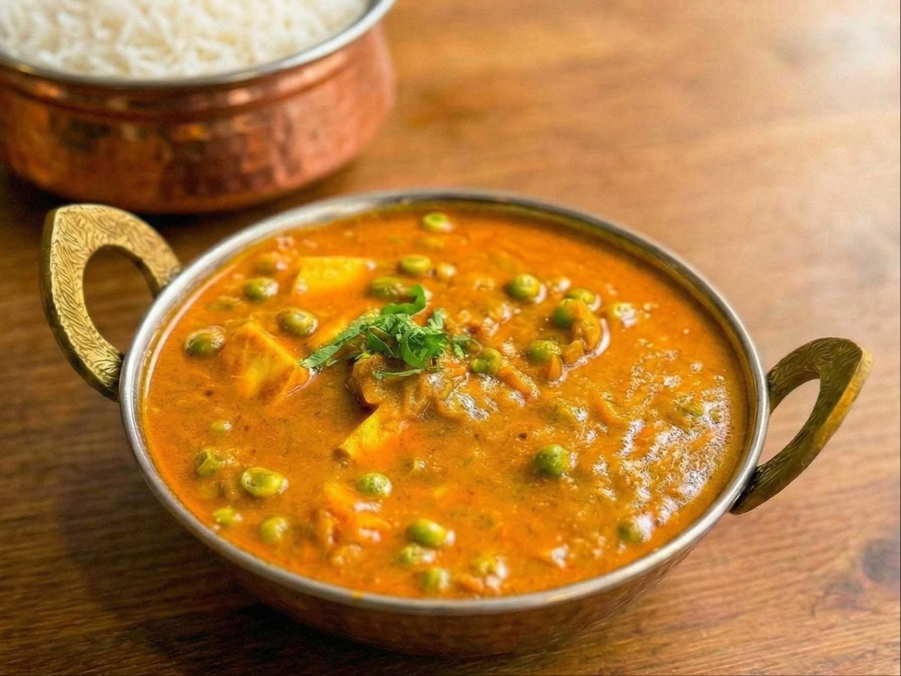 Mattar Paneer.