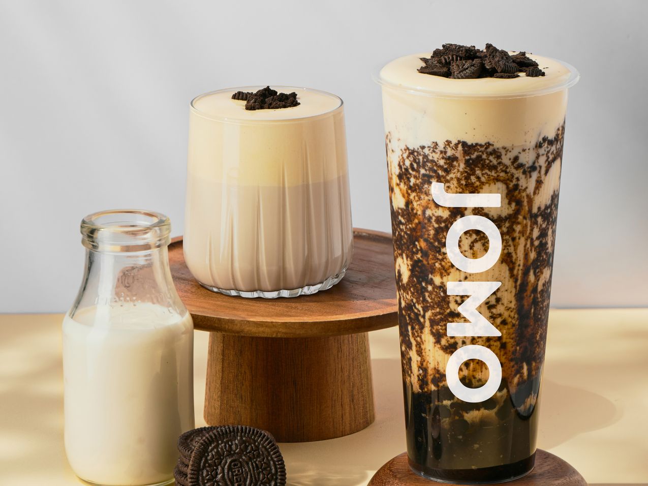Oreo Brown Sugar Fresh Milk w/t Boba, Milk Foam