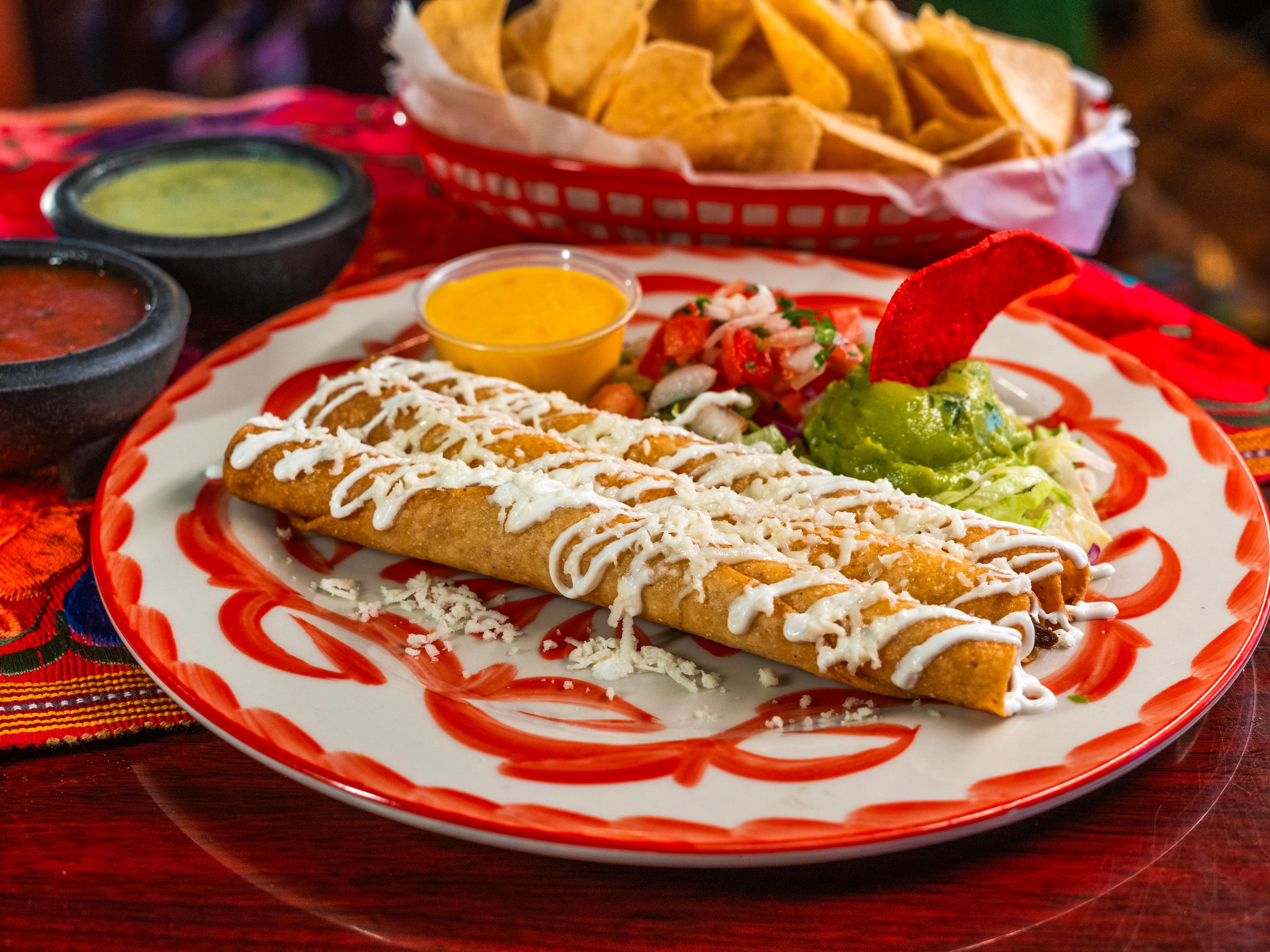 Chicken Flautas.