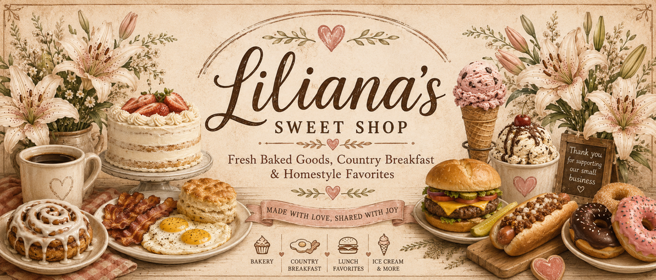 Made with love, shared with joy. Stop in for breakfast, lunch, bakery favorites, and sweet treats.