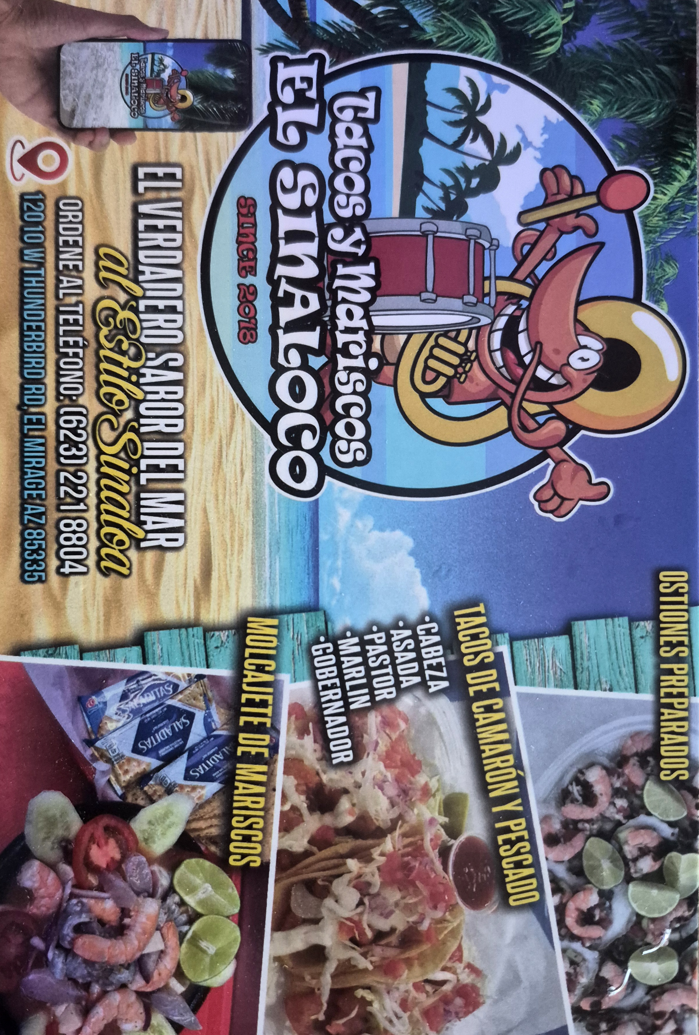 Puro sabor sinaloense. Order your favorite tacos and mariscos ahead for a quick pickup!